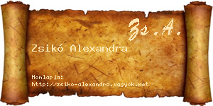 Zsikó Alexandra névjegykártya