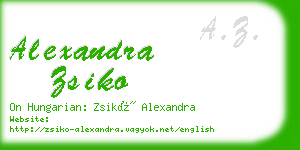 alexandra zsiko business card
